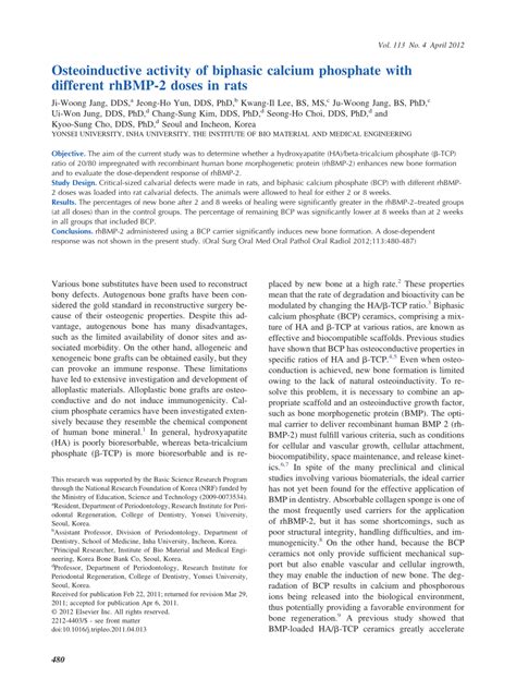  Osteoinductive Biphasic Calcium Phosphate: Will This Biomaterial Revolutionize Bone Regeneration?